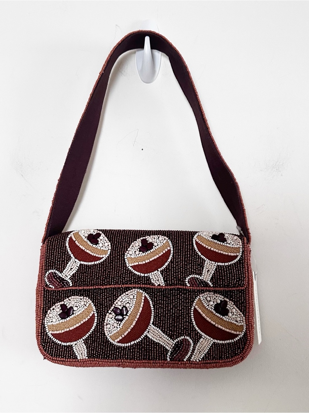 Anthropologie The Fiona Beaded Bag: Food & Drink Edition Espresso Martini - Picture 4 of 7